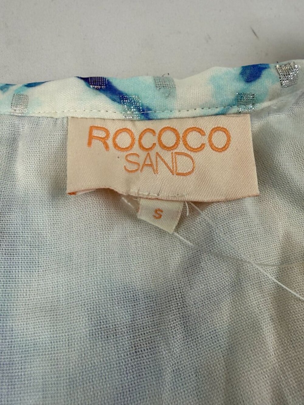 NWT Rococo Sand Women’s Blue Long Sleeves Button Multi Maxi Dress Size S - Picture 6 of 9